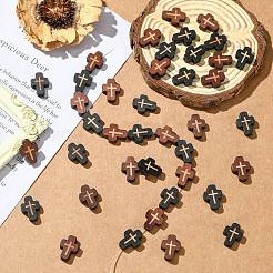 40 Stück 2 Farben Naturholzperlen&nbsp;WOOD-CJ0002-61