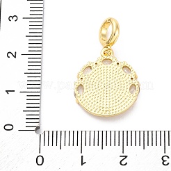 Europäische Anhänger aus Messing mit klarem Zirkonia&nbsp;KK-D325-28G-03