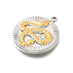 Pendentifs en acier inoxydable 304 et strass&nbsp;STAS-M123-02B-PG