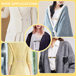5 pince à cardigan en alliage de zinc 5 couleurs avec strass en cristal&nbsp;AJEW-AR0005-30