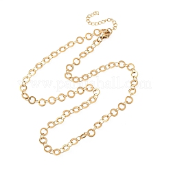 Collares de cadena con eslabones de anillo de acero inoxidable 304 de 6 mm&nbsp;NJEW-P343-01A-G