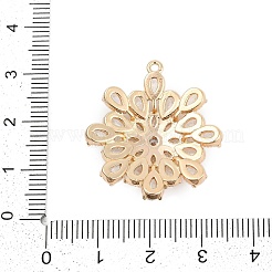 Kubisch Zirkonia aus Messing mit Mikropavé und Glasanhängern&nbsp;KK-Q026-16G