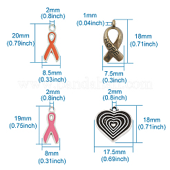Pendentifs d'émail en alliage&nbsp;PALLOY-TA0001-14