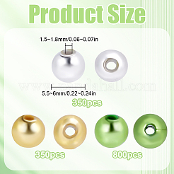 1500 Stück 3 Farben St. Patrick's Day Kunststoffperlen&nbsp;KY-SP0001-31