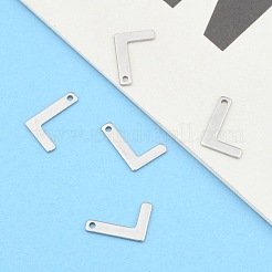 Breloques en forme de lettre en acier inoxydable 304 résistant au ternissement&nbsp;X-STAS-O072-L
