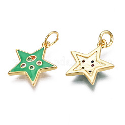 Charms in ottone con micro pavé di zirconi smaltati&nbsp;ZIRC-Q200-025C-NF