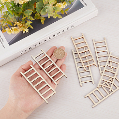 Échelle miniature en bois non fini&nbsp;AJEW-GF0006-07
