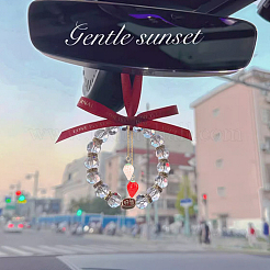 20 pièces 2 couleurs décorations pendentif fraise de simulation de résine opaque pour porte-clés&nbsp;AJEW-AB00085