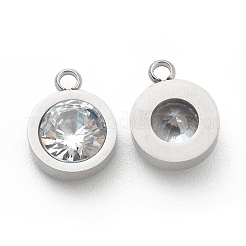 Ciondoli in strass in acciaio inossidabile 304&nbsp;STAS-Z009-16P