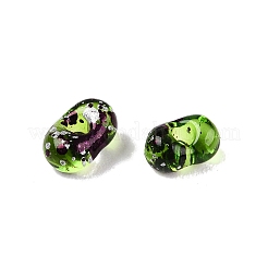 Perline di vetro dipinte a spruzzo picasso&nbsp;SEED-T006-04-18