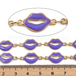 304 Edelstahl-Emaille-Lippengliederketten&nbsp;CHS-K023-03G-03