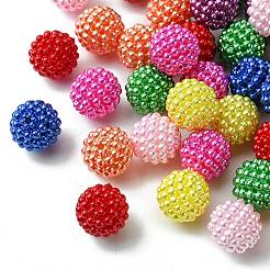 40pcs 8 Farben nachgemachte Perlenacrylperlen&nbsp;OACR-FS0001-48