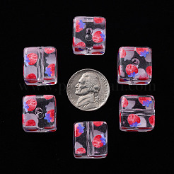 Transparent bedruckten Acryl-Perlen&nbsp;MACR-S374-08A-03