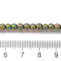 Hebras de cuentas de hematites no magnéticas sintéticas galvanizadas&nbsp;G-C154-A01-01D