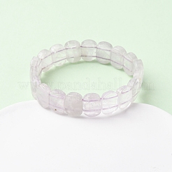 Ovale Stretch-Armbänder aus natürlichen Amethystperlen für Frauen&nbsp;BJEW-Z149-03