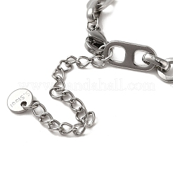 Pulseras de cadenas de eslabones marineros de latón para mujer.&nbsp;BJEW-L685-04P