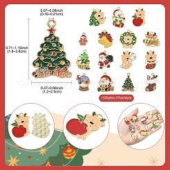 15 pendentifs en alliage émaillé sur le thème de Noël&nbsp;ENAM-FS0003-96