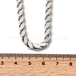 Halsketten aus gedrehtem Pferdeauge-Kettenglied aus 304 Edelstahl für Damen und Herren&nbsp;NJEW-A046-01P