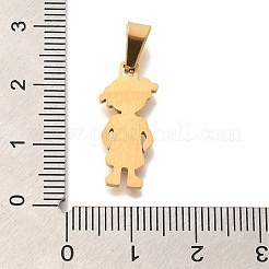 PVD-Vakuumbeschichtung 304 Edelstahl-Emaille-Anhänger&nbsp;STAS-U035-39G-01