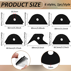6 Stück 6 Stile Acrylschaber&nbsp;DIY-BC0015-21