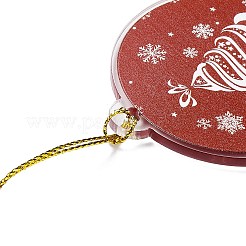 Decoración colgante de acrílico con tema navideño&nbsp;HJEW-G021-01B