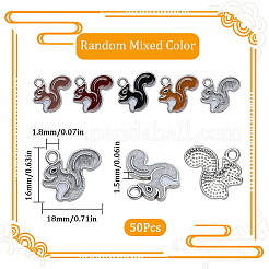 50pcs pendentifs en émail en alliage&nbsp;ENAM-SC0004-06