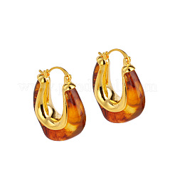 Orecchini a cerchio in resina di ottone&nbsp;FS-WG9E07E-01