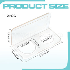Rechteckiger Kamm-Organizerhalter aus Acryl mit 2 Schlitz zur Wandmontage für das Badezimmer&nbsp;ODIS-WH0043-218A