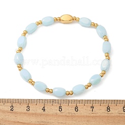 304 braccialetti elastici in acciaio inossidabile per le donne&nbsp;BJEW-M054-01G-02