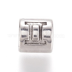 Metall Großlochperlen&nbsp;PALLOY-WH0065-20AS