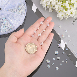 10 fili 5 fili di perle di vetro placcato stile&nbsp;EGLA-GA0001-02