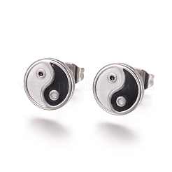 Feng Shui 304 Edelstahl Ohrstecker&nbsp;EJEW-I235-16