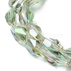 Transparentes cuentas de vidrio electroplate hebras&nbsp;GLAA-K064-03B-HR02
