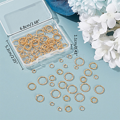 100 Stück 5 Stile Messing offene Biegeringe für Chainmaille Weben&nbsp;KK-PH0006-21