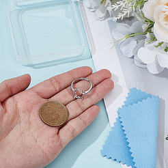 Verstellbare 925 Sterling Silber Solitär Ring Fassungen&nbsp;STER-HY0001-24
