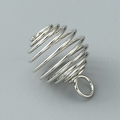 Pendenti a gabbia di perline a spirale in acciaio al carbonio&nbsp;IFIN-WH0027-47A-P