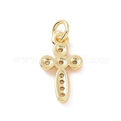 Breloques en laiton avec zircone cubique de micro pave&nbsp;KK-C012-41G