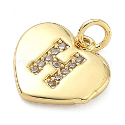Pendentifs en laiton zircon cubique transparent&nbsp;KK-D229-01G-08