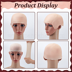 Latex Mönch Cosplay Kopfbedeckung Requisite Glatze Kappe für Erwachsene für Halloween-Party&nbsp;AJEW-WH0609-389