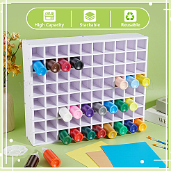 80 Gitter PVC Holz Pigment Organizer Halter Erhöhungs-Displayständer&nbsp;AJEW-WH0410-61