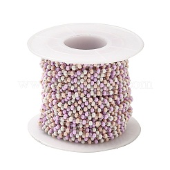 Catenelle con perline di semi di vetro imitazione perla&nbsp;CHS-B004-06P