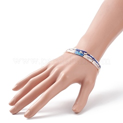Set di braccialetti elastici con perline in vetro stile 4 pz 4&nbsp;BJEW-JB08890