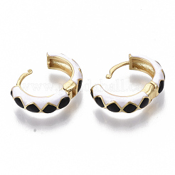 Latón pendientes de aro Huggie&nbsp;EJEW-S209-05A