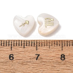 12 pz 12 stili perline di conchiglia d'acqua dolce naturale&nbsp;SH-CBAD3AC-07