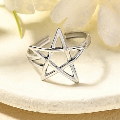 Offene Manschettenringe aus 304 Edelstahl für Damen&nbsp;RJEW-R010-05S