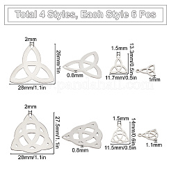 24 pendentif en acier inoxydable 304 de 4 styles&nbsp;STAS-SC0003-59