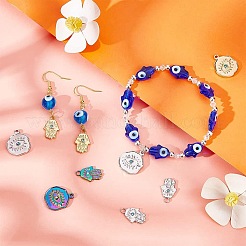 12 Stück 6 Stil 304 Edelstahl Strass Anhänger&nbsp;STAS-CA0001-85
