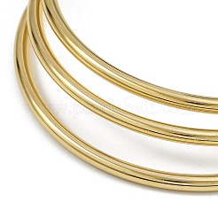 Conjunto de brazaletes de acero inoxidable 201 con revestimiento al vacío de PVD redondo para mujer (7 unidad)&nbsp;BJEW-F476-08G-02