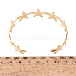 Bracelets manchettes en acier inoxydable 304 en forme d'étoile de mer pour femmes&nbsp;BJEW-Z176-01G