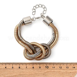 Bracciali annodati a catena in ferro per donna&nbsp;BJEW-U042-01GP